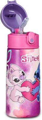 Seven Borraccia Kid Stitch, Lilla, 460 ml, Acciaio Inox, BPA free, Ermetica, Caldo 12h/freddo 24 h, A prova di perdite, Riutilizzabile, Scuola, Sport, Viaggio, Bambina, Idea regalo