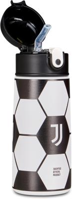 Seven Borraccia Kid JUVENTUS, Bianco, 460 ml, Acciaio Inox, BPA free, Ermetica, Caldo 12h/freddo 24 h, A prova di perdite, Riutilizzabile, Scuola, Sport, Viaggio, Bambino, Idea regalo