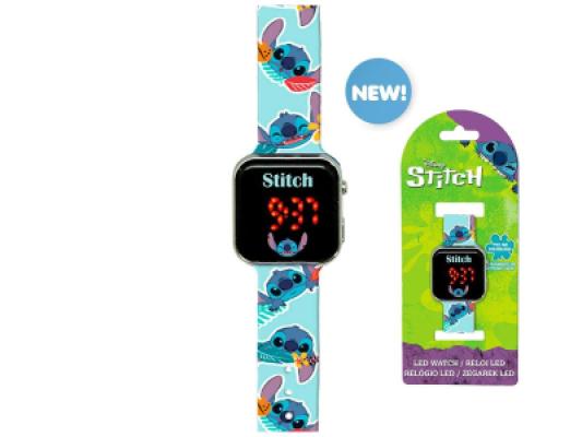 OROLOGIO DA POLSO DIGITALE LED QUADRATO DISNEY STITCH