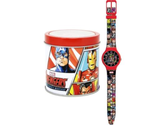 OROLOGIO DA POLSO CON LANCETTE MARVEL AVENGERS SCATOLATO IN LATTA