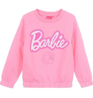 MATTEL BARBIE FELPA ROSA SCRITTA GLITTER FELPATA ELASTICO
