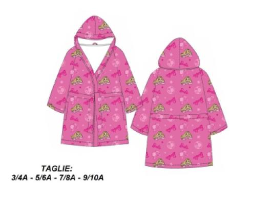 MATTEL ACCAPPATOIO BARBIE IN MICROSPUGNA CON CAPPUCCIO E CINTA KIDS