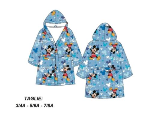 DISNEY ACCAPPATOIO TOPOLINO IN MICROSPUGNA CON CAPPUCCIO E CINTA KIDS