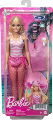 MATTEL BARBIE FASHION SUMMER BIONDA CON 8 ACCESSORI