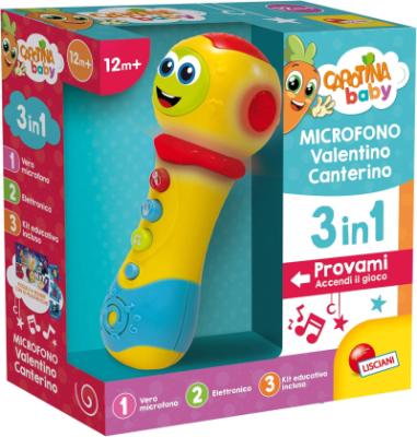 LISCIANI BABY CAROTINA 2IN 1 MICROPHONE LUCI E SUONI 12 MESI +