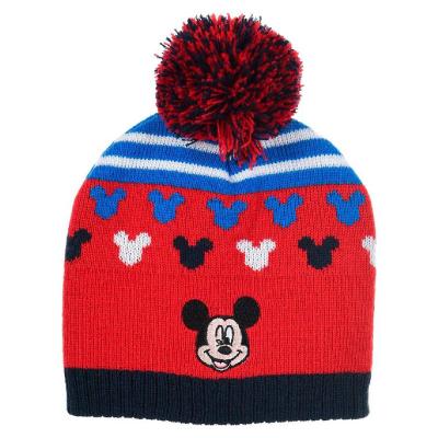 DISNEY BABY CAPPELLO LANA CON PON PON TOPOLINO ROSSO E BLU