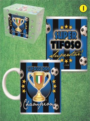 TAZZONE CERAMICA NEROAZZURRI SUPER TIFOSO MANICO