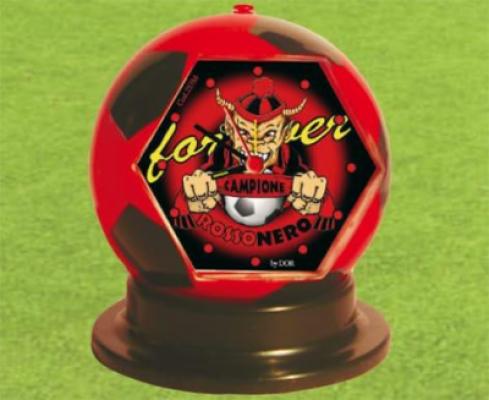 SVEGLIA FORMA PALLONE CON BASE ROSSONERO