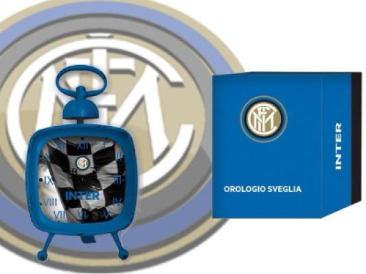 PRODOTTO UFFICIALE INTER OROLOGIO DA TAVOLO IN METALLO MISURE 15×15×6 CM