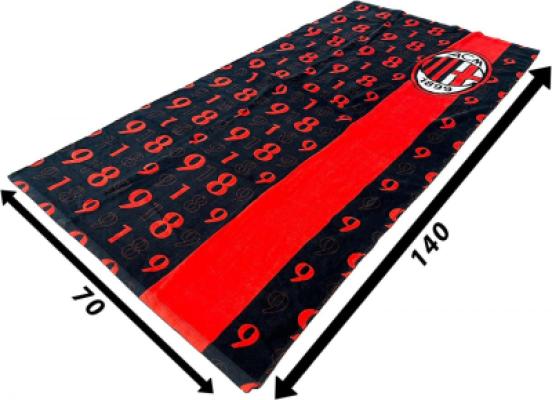 PRODOTTO UFFICIALE MILAN TELO MARE IN SPUGNA CON STEMMA 70×140 CM
