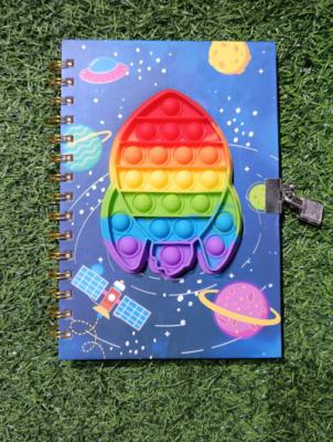 DIARIO SEGRETO LUCCHETTO CON POP IT SULLA COPERTINA RAZZO