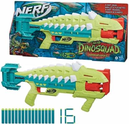 HASBRO DINOSQUAD REX-RAPAGE BLASTER NERF 16 DARDI