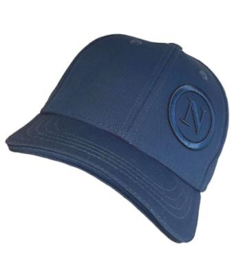 Cappello visiera regolabile ufficiale NAPOLI calcio blu logo laterale
