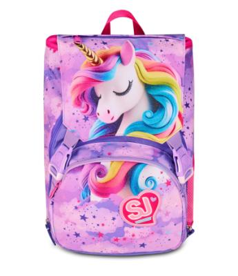 Zaino scuola elementare SEVEN SJ 2025/26 unicorno multicolor con ali estraibili dimensioni 27×39×16, capienza 24lt, garanzia 4 anni