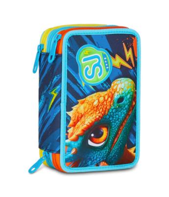Astuccio Seven SJ 2025/26 drago tre zip completo di materiale scolastico