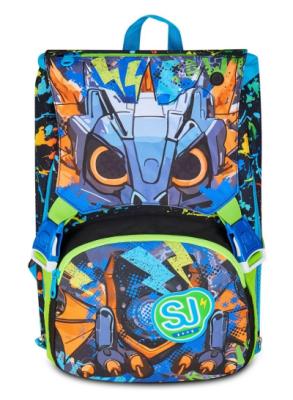 Zaino scuola elementare SEVEN SJ 2025/26 drago robot con occhi a led dimensioni 27×39×16, capienza 24lt, garanzia 4 anni