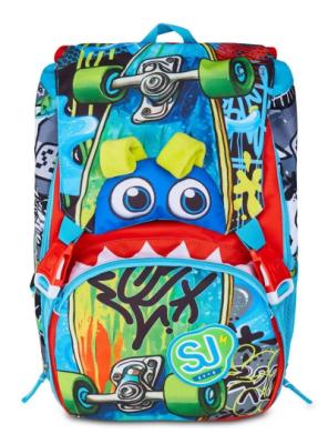 Zaino scuola elementare SEVEN SJ 2025/26 skateboard dimensioni 27×39×16, capienza 24lt, garanzia 4 anni