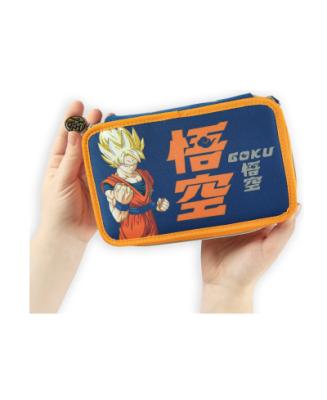 Franco Panini astuccio tre zip dragon ball Goku 2025/26 completo di materiale scolastico