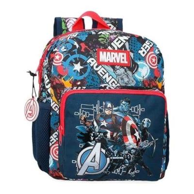 Joumma bags Zaino Avengers 23 cm x 28 cm x 10 cm realizzato in poliestere. Due tasche laterali e tasca frontale per riporre la bottiglia d'acqua, piccoli accessori e il pranzo.