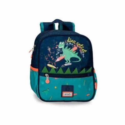 Joumma bags Zaino dinosauro 23 cm x 25 cm x 10 cm realizzato in poliestere. Due tasche laterali e tasca frontale per riporre la bottiglia d'acqua, piccoli accessori e il pranzo.