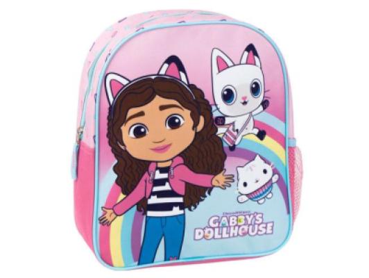 Cerda zainetto gabby s dollhouse arcobaleno tasca con cerniera, tasche laterali per borraccia,29cm