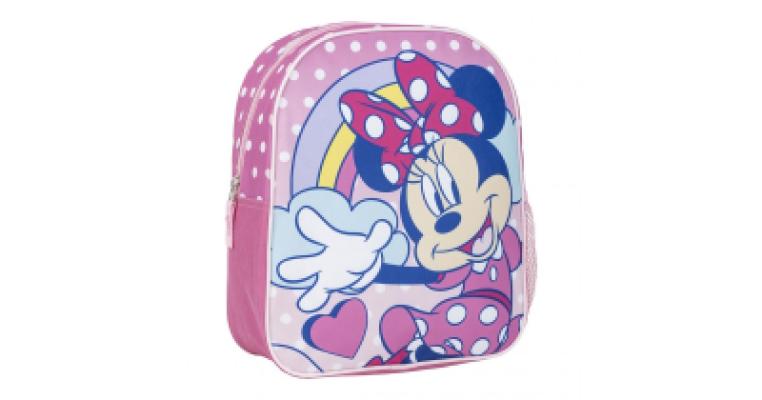 Cerda Disney Minnie zainetto arcobaleno tasca con cerniera, tasche laterali per borraccia,29cm
