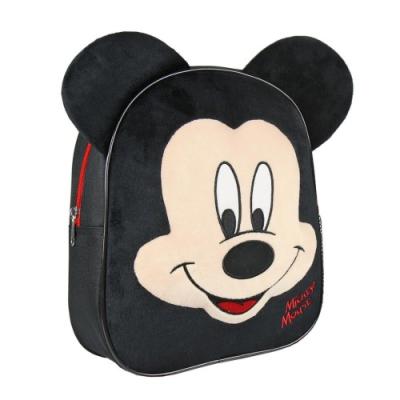Cerda Zainetto Disney topolino con stampa 3d in peluche, orecchie in peluche,due tasche porta borraccia