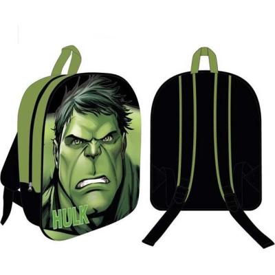 Marvel zainetto Hulk verde stampa 3D ,tasca unica con cerniera 30×26×10