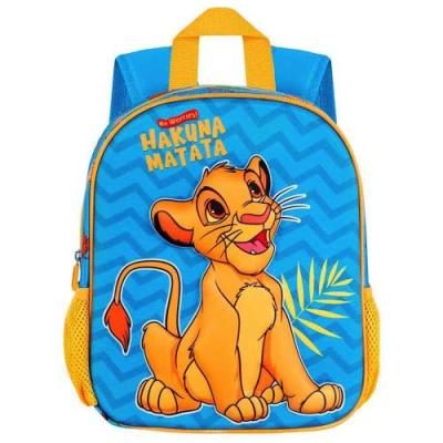 Karacter mania zainetto Disney re leone simba stampa 3d celeste,tasca unica con cerniera,due tasche laterali per borraccia
