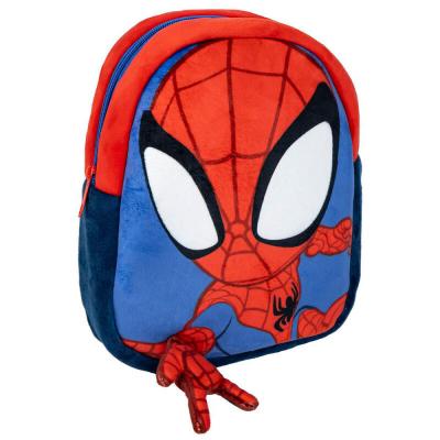 Cerda Marvel zainetto spiderman tessuto peluche,mano personaggio 3d,tasca unica con cerniera,18×22×8