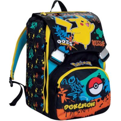 Seven zaino scuola elementare 2025/26 Pokemon, fianchetti estensibili,tasca porta borraccia