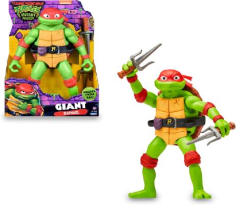 Giochi Preziosi - Raffaello Tartarughe Ninja Caos Mutante, Raffaello Gigante in versione Action Figure Articolata da 30 cm, Personaggio con Armi da...