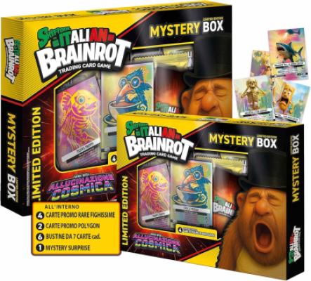 Generico Skifidol Italian Brainrot Mystery Box Allucinazione Cosmica, Edizione Limitata, 4 Carte Promo Rare, 2 Polygon, 6 Bustine da 7 Carte - 42 figurine