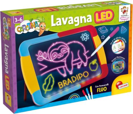 Lisciani Carotina Tabella LED con schede didattiche, Multicolore, EX77441, 3-6 anni