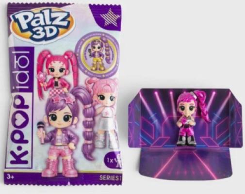 Palz 3d k-pop idol pack 1 assortito – mini figures collezionabili articolate mix & match (6+1) con dettagli speciali